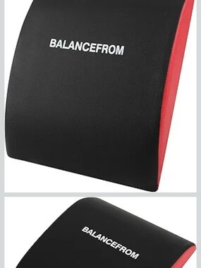 Black and Red Lumbar Support Cushion Ab Mat